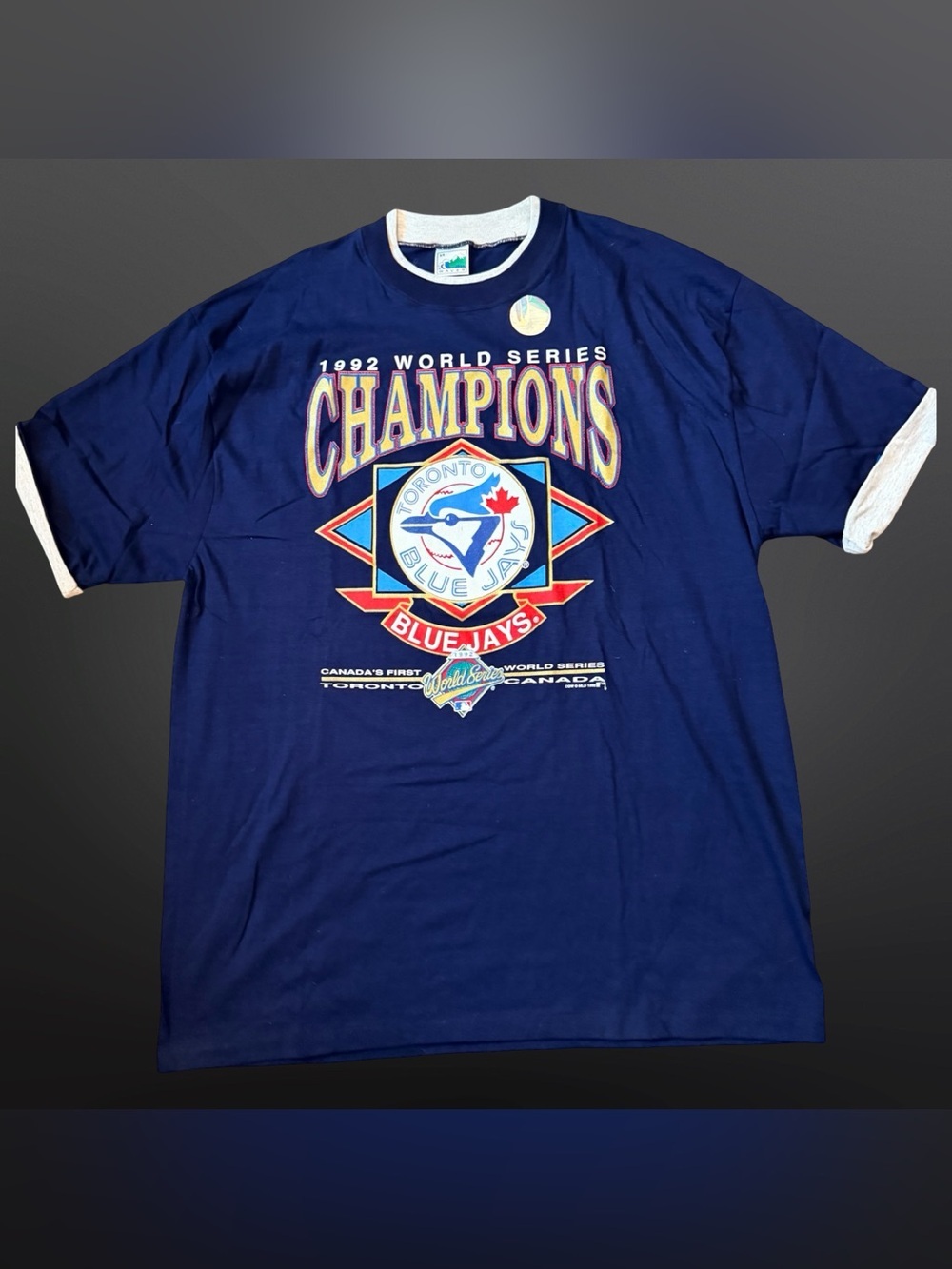 Vintage 1992 Toronto Blue Jays World Series Champions T-Shirt XL 🇨🇦⚾️